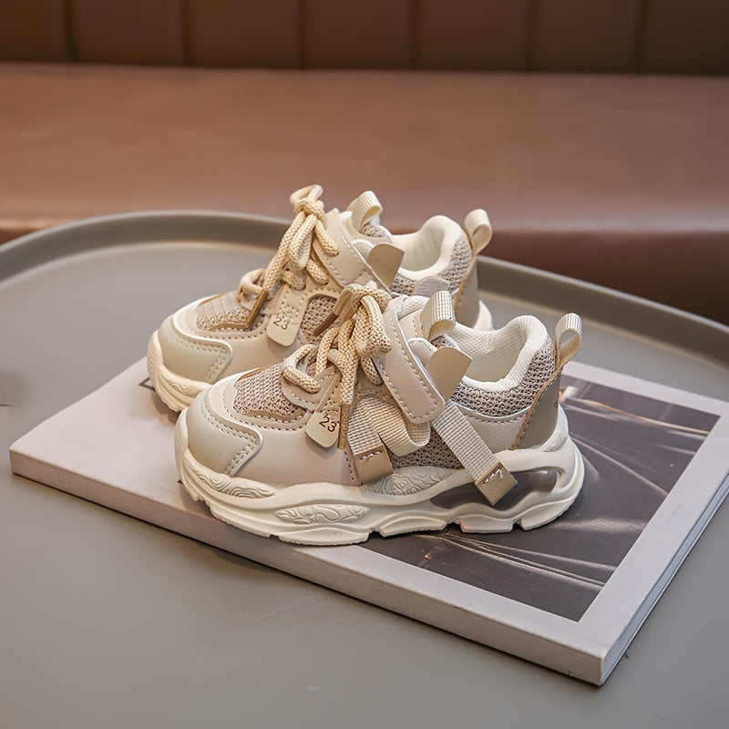 Kids' Stylish Running Shoes - Breathable Mesh, Shock Absorption