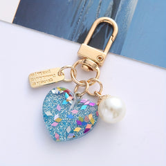 Women's Heart Shaped Pendant Keychain Bag Decor Year Gift
