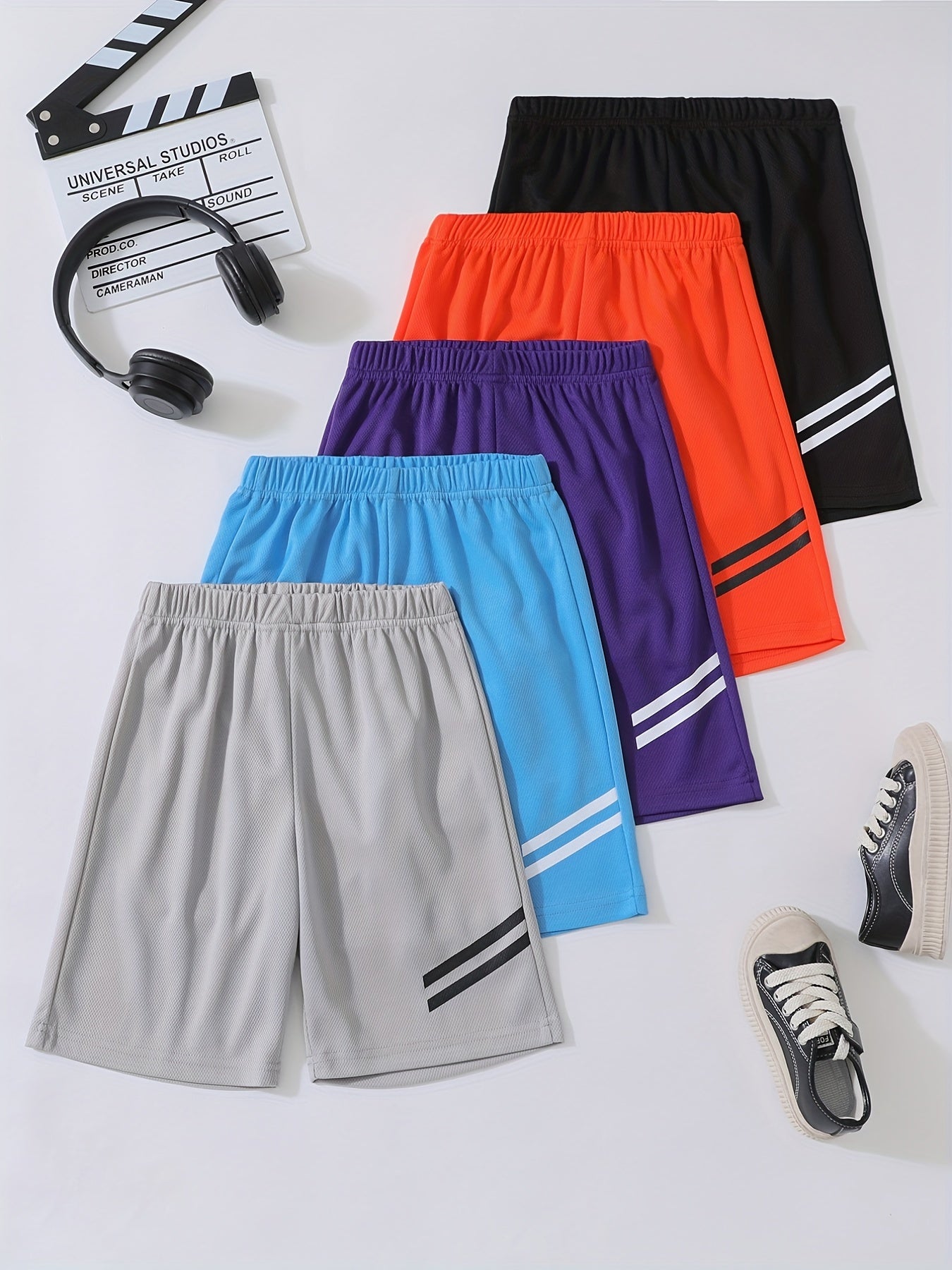 Boys Gym Workout Shorts Quick Dry Athletic Training Running Hiking Shorts