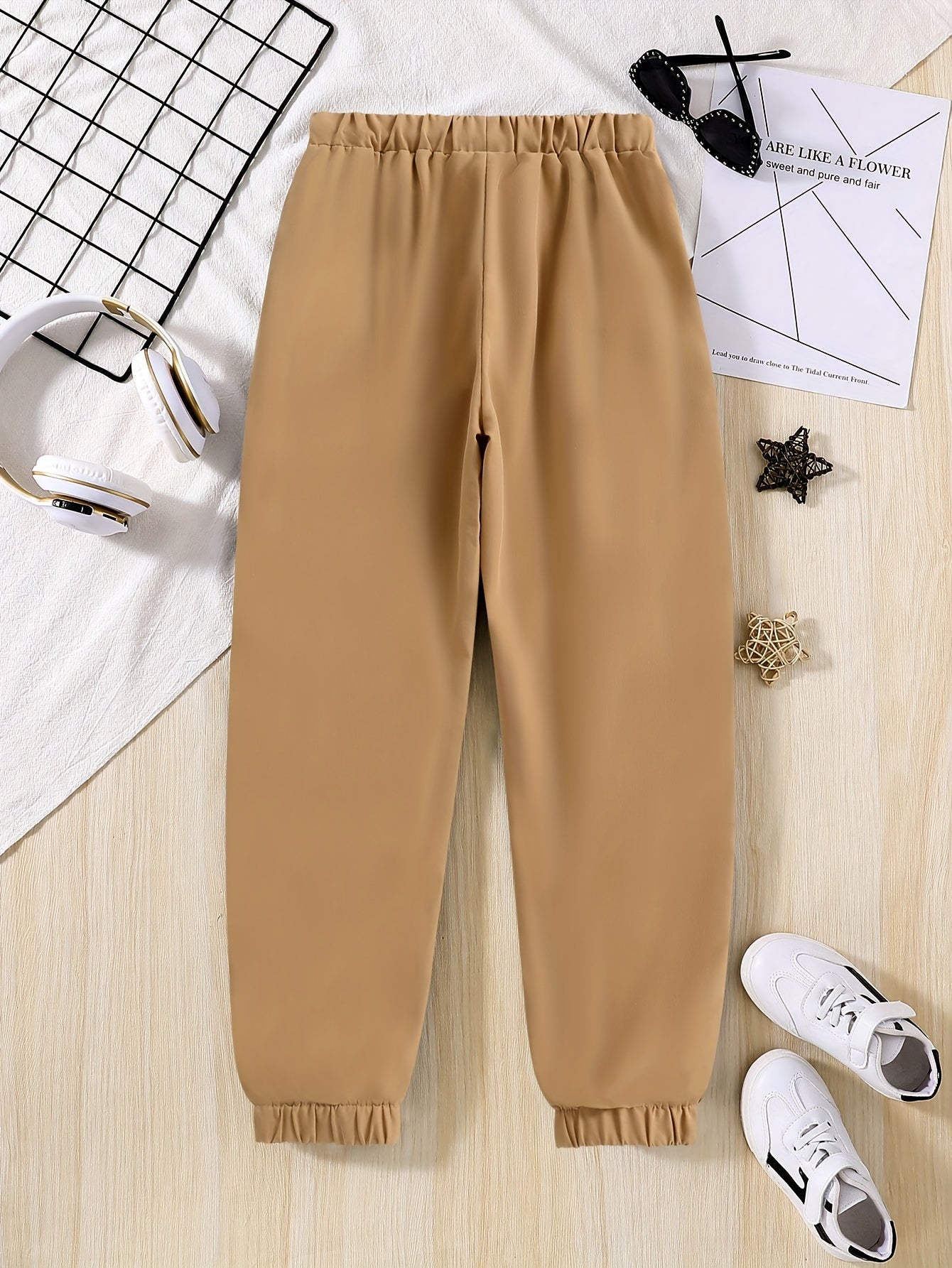 Boys Casual Letter Cargo Pants Elastic Waist Jogger Pants Kids Clothing