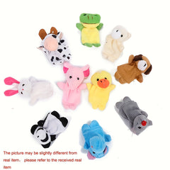5pcs Random Style Youngsters' Mini Finger Dolls Small Cartoon Animal Finger Toys
