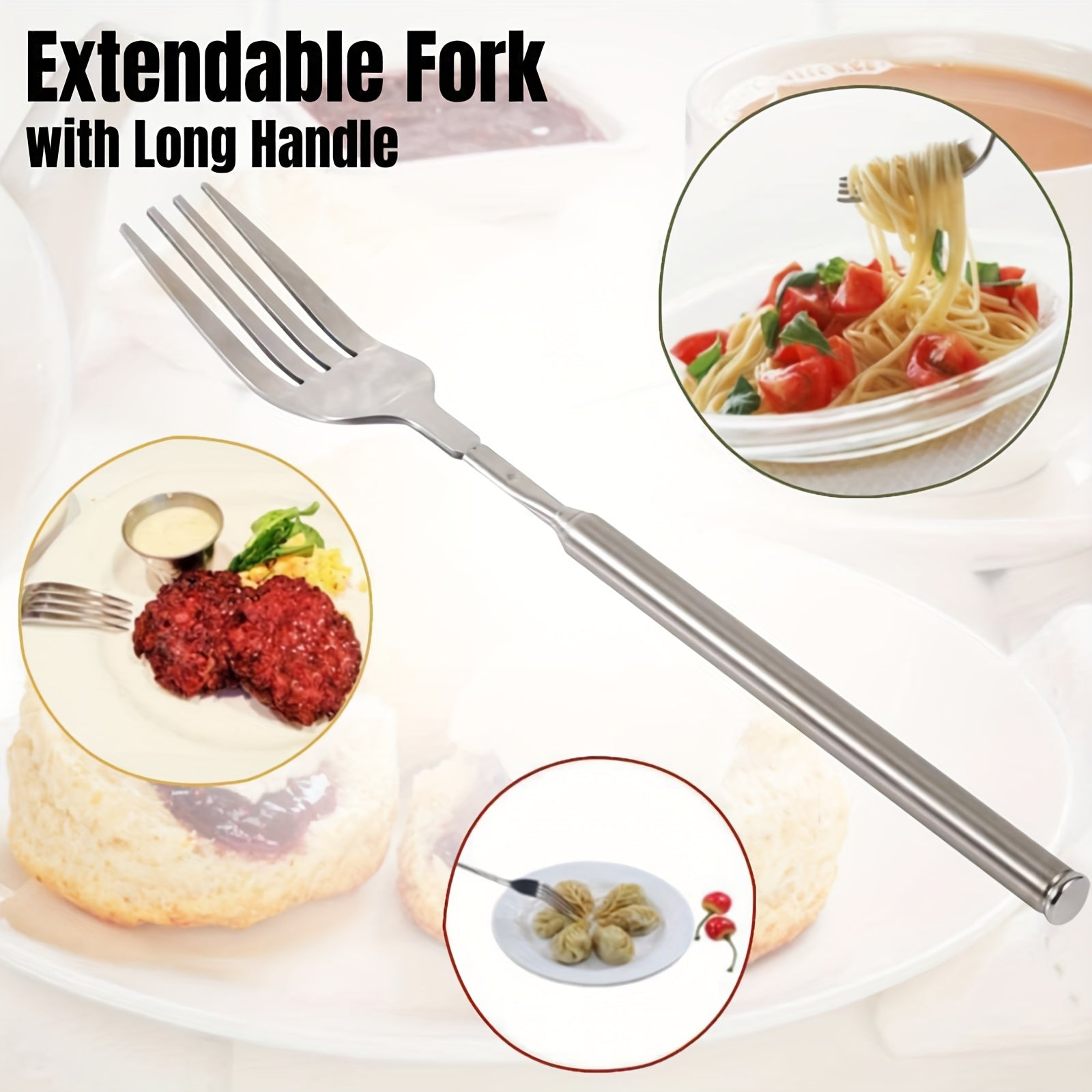 Telescopic Stainless Steel Barbecue Fork