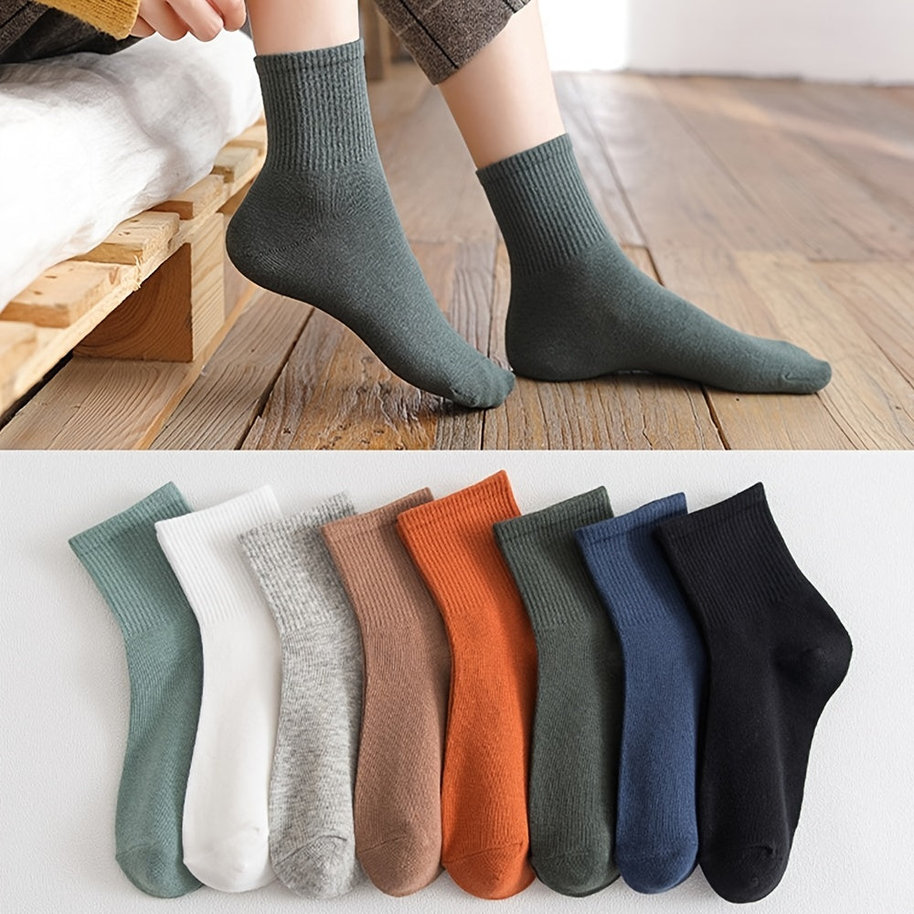 8 Pairs Women Winter Crew Socks Warm Boots Multicolor Casual