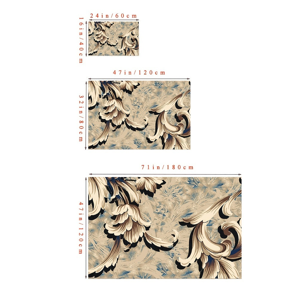 Abstract Plush Rug for Living Room Bedroom, Thickened Cashmere Carpet