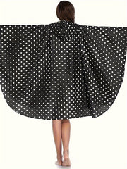 Polka Dot Lightweight Rain Poncho Jacket PU Raincoat