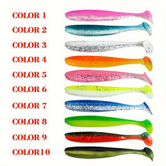 50pcs 8 99 11 Paddle Tail Swimbaits Soft Fishing Lures Kit Bass Fishing Bait