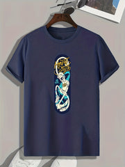 Men's Hard Style Print Graphic T-shirt for Summer
