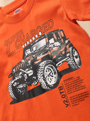 Boys SUV Graphic Tee Top Cotton Short Sleeves