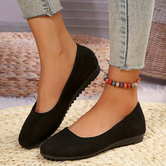 Women's Solid Flat Shoes Slip On Lightweight Casual Comfortable Shoes