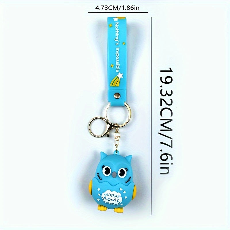Owl Keychain Pendant for Car Keys Backpacks Wallets