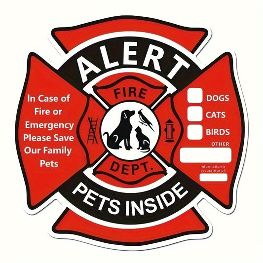 4PCS Pet Alarm Self adhesive Label Pet Inside PET Inside Label
