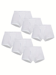 6pcs Boys Boxer Briefs Elastic Waist Pure Comfortable Underwear Kids Clothes
