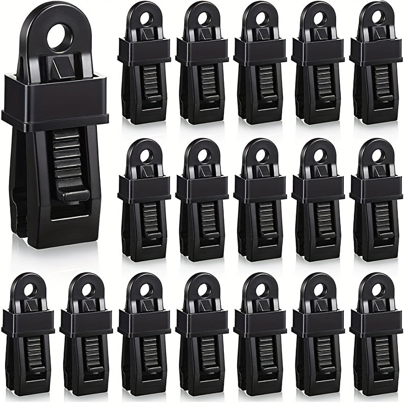 20pcs Crocodile Mouth Multipurpose Camping Clamp Tighten Lock Grip Snap