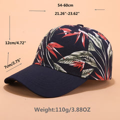 Floral Print Baseball Cap Women Flower Embroidery Sun Hats