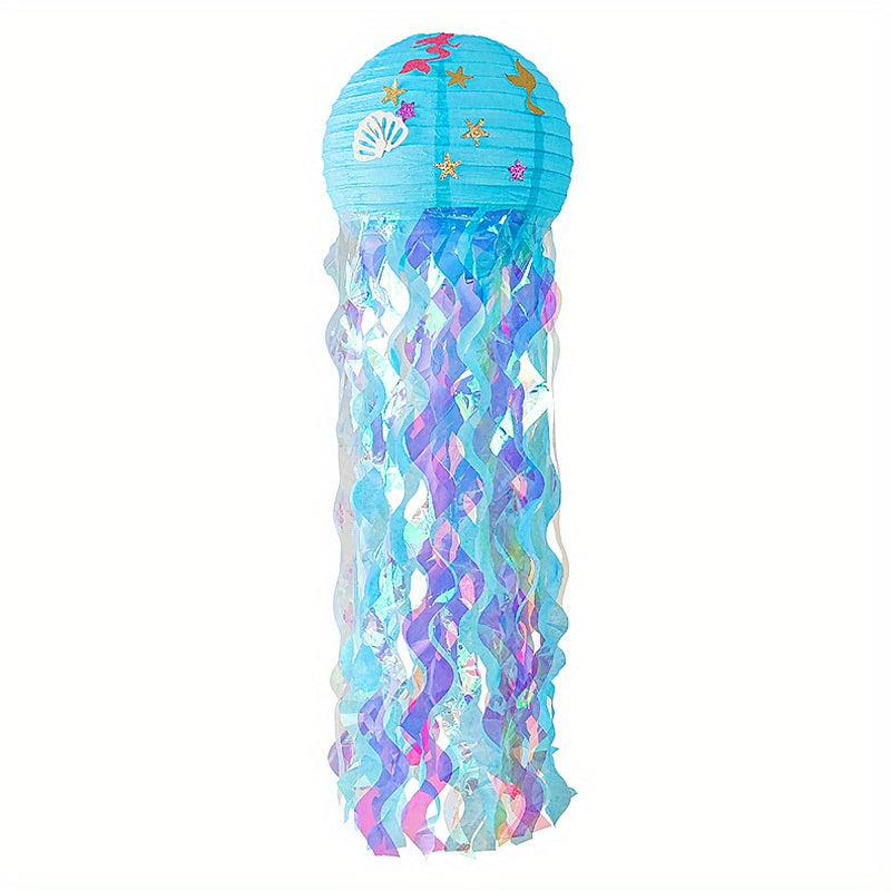 Creative Jellyfish Lantern Colorful DIY Paper Lantern Birthday Party Decoration