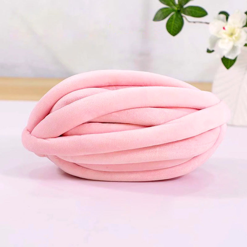 Chunky Knit Yarn Crystal Velvet Core Cotton Yarn For DIY Hand woven Blanket