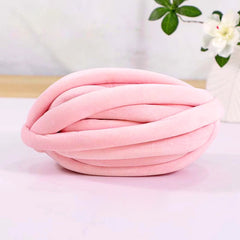 Chunky Knit Yarn Crystal Velvet Core Cotton Yarn For DIY Hand woven Blanket