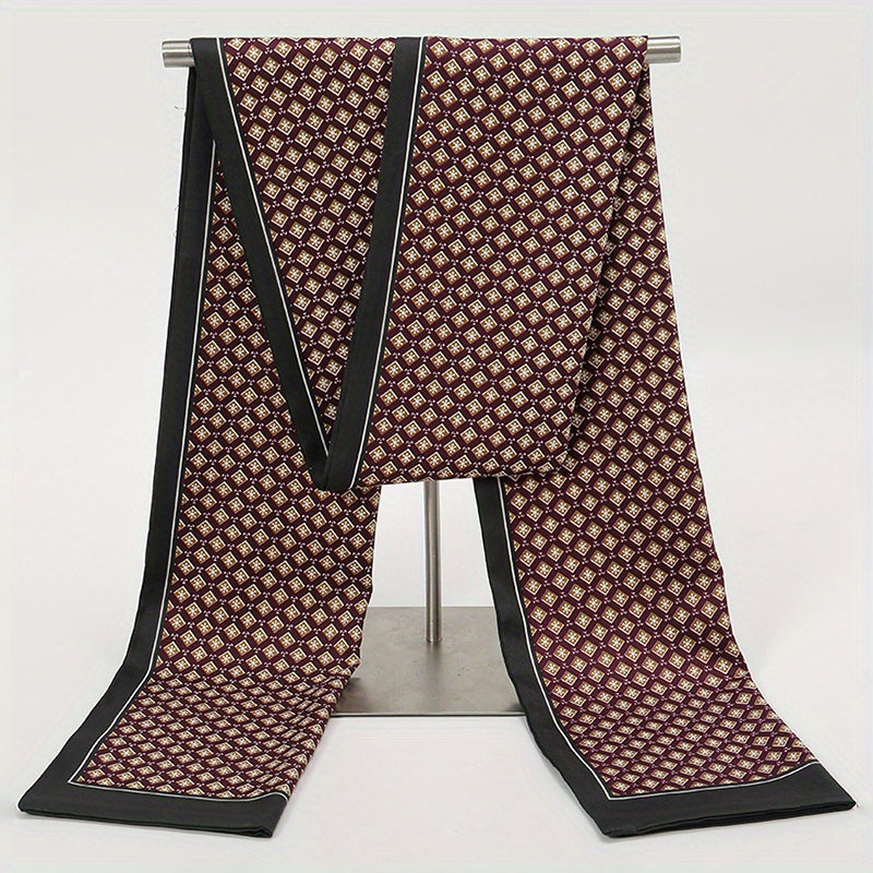 Men's Printed Double Layer Neck Scarf