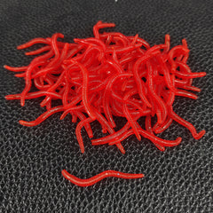 50pcs Silicone Fishing Lures Artificial Worm Soft Bait for Freshwater/Saltwater