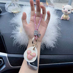 Braided Wrist Strap Car Key Chain for Girls