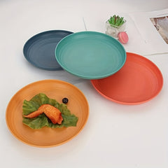 4pcs Outdoor Camping Plates Durable Anti-fall Household Dinner Plate
