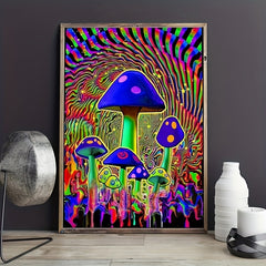 Mushroom Diamond Painting Kit Psychedelic Art Decoration Adults Holiday Gift