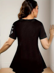 Plus Skull & Butterfly Print Top & Leggings Set