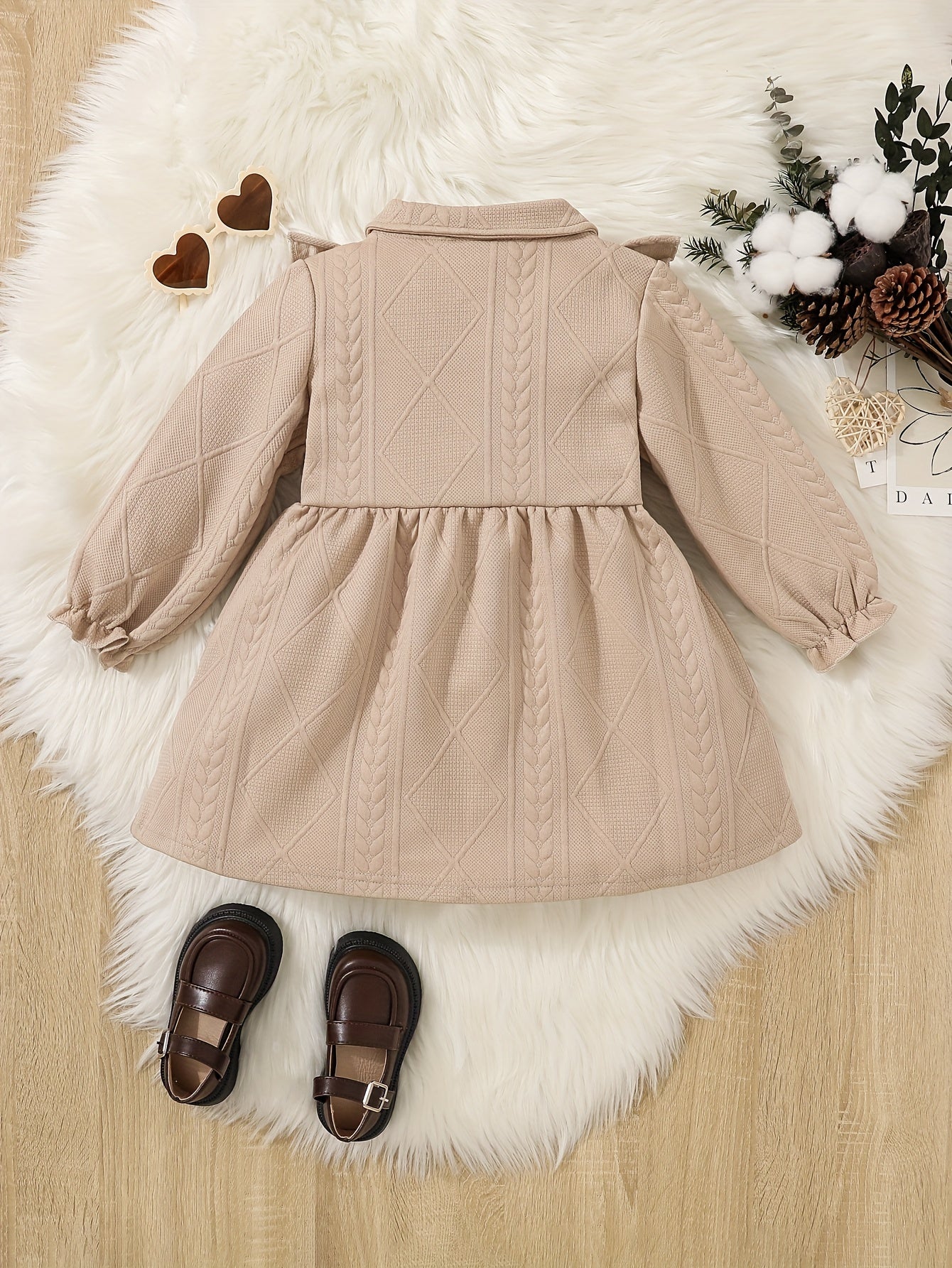 Baby Girls Bow Dress Coat - Stay Warm & Stylish this Winter