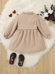 Baby Girls Bow Dress Coat - Stay Warm & Stylish this Winter