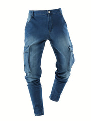 Slim Fit Jeans Mens Casual Street Style High Stretch Denim Pants