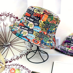 Graffiti Bucket Hat Men's Women's Double-sided Foldable Sun Hat