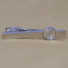 Business Casual Letter Print Copper Silver Tie Clip Gift For Men
