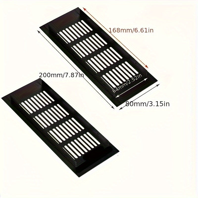 2pcs Grille Aluminum Ventilation Port for Home Kitchen