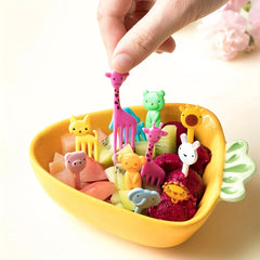 10pcs Animal Fruit Fork Set Christmas Party Snack Cake Dessert Food Fork