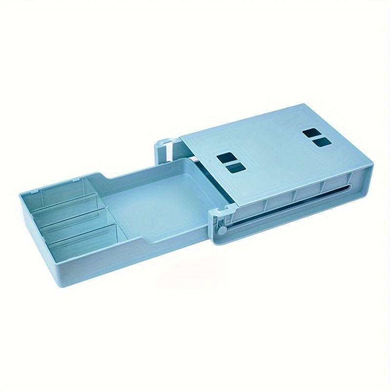 Under Desk Pull Out Wall Hanging Storage Box Office Desktop Stationery Box