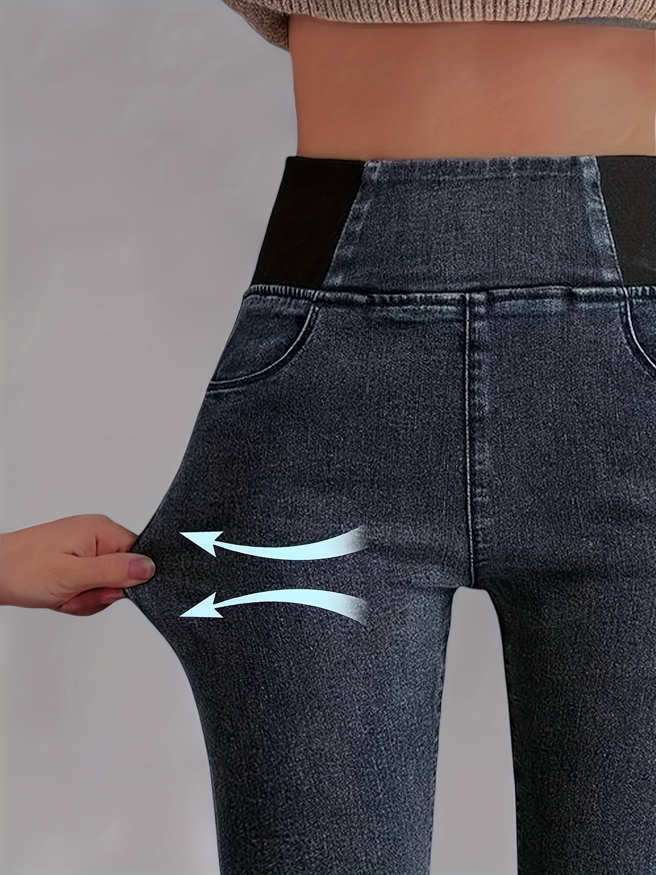 Colorblock High Rise Skinny Jeans