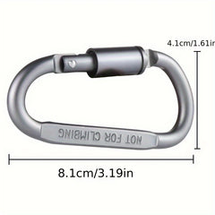 Aluminum D-ring Buckle Carabiners for Outdoor Camping