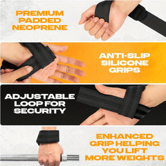 Neoprene Lifting Wrist Straps for Weightlifting Powerlifting