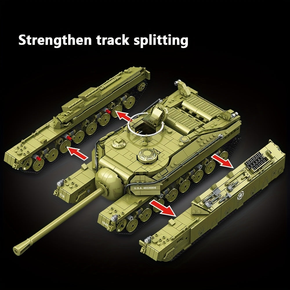 T28 Heavy Duty Tank Building Blocks Kit - Military World Series
