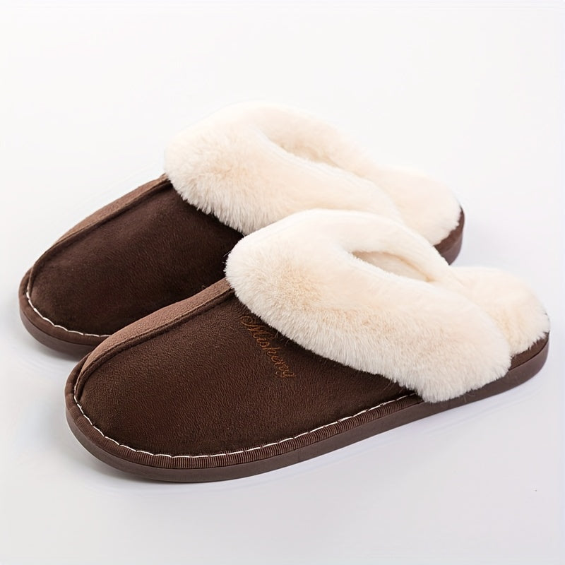 Men's Warm Non-slip Slippers Comfy House Home Shoes Winter
