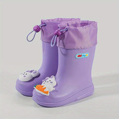 Girls' Cartoon Rain Boots Non-slip Waterproof Shoes All Seasons