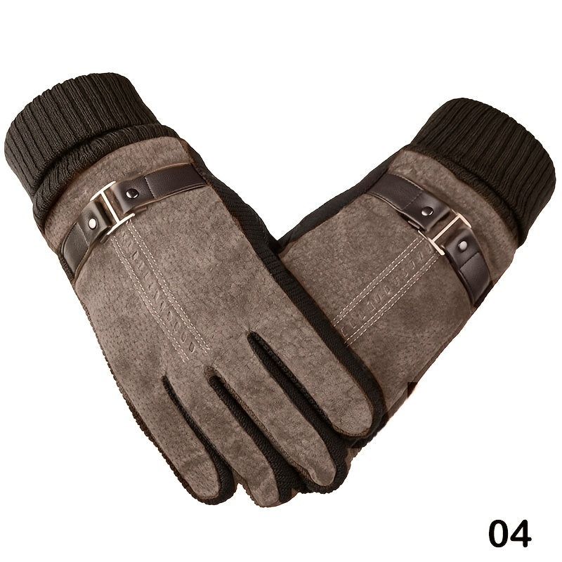 Men's Leather Cycling Motorcycle Gloves Anti skid Grip