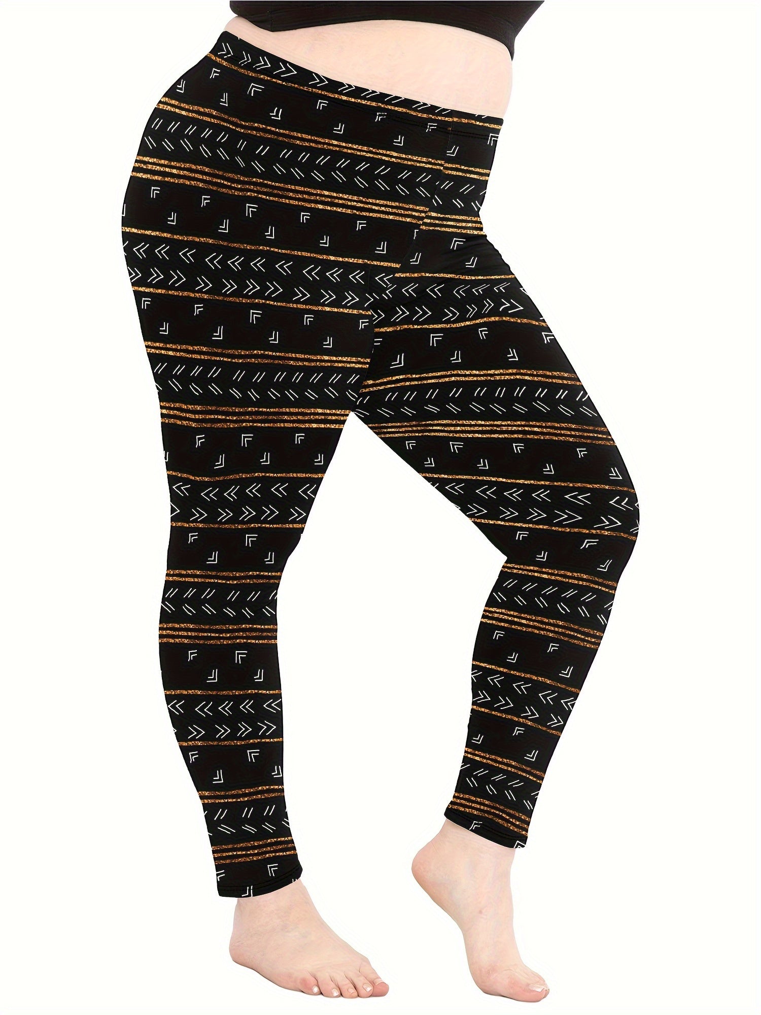 Geometric Print High Rise Leggings