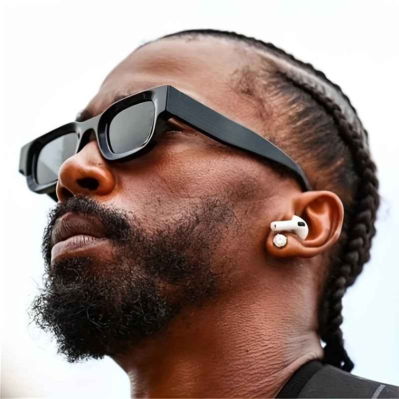 Rectangular Frame Sunglasses Hip Hop Street Style Eyewear
