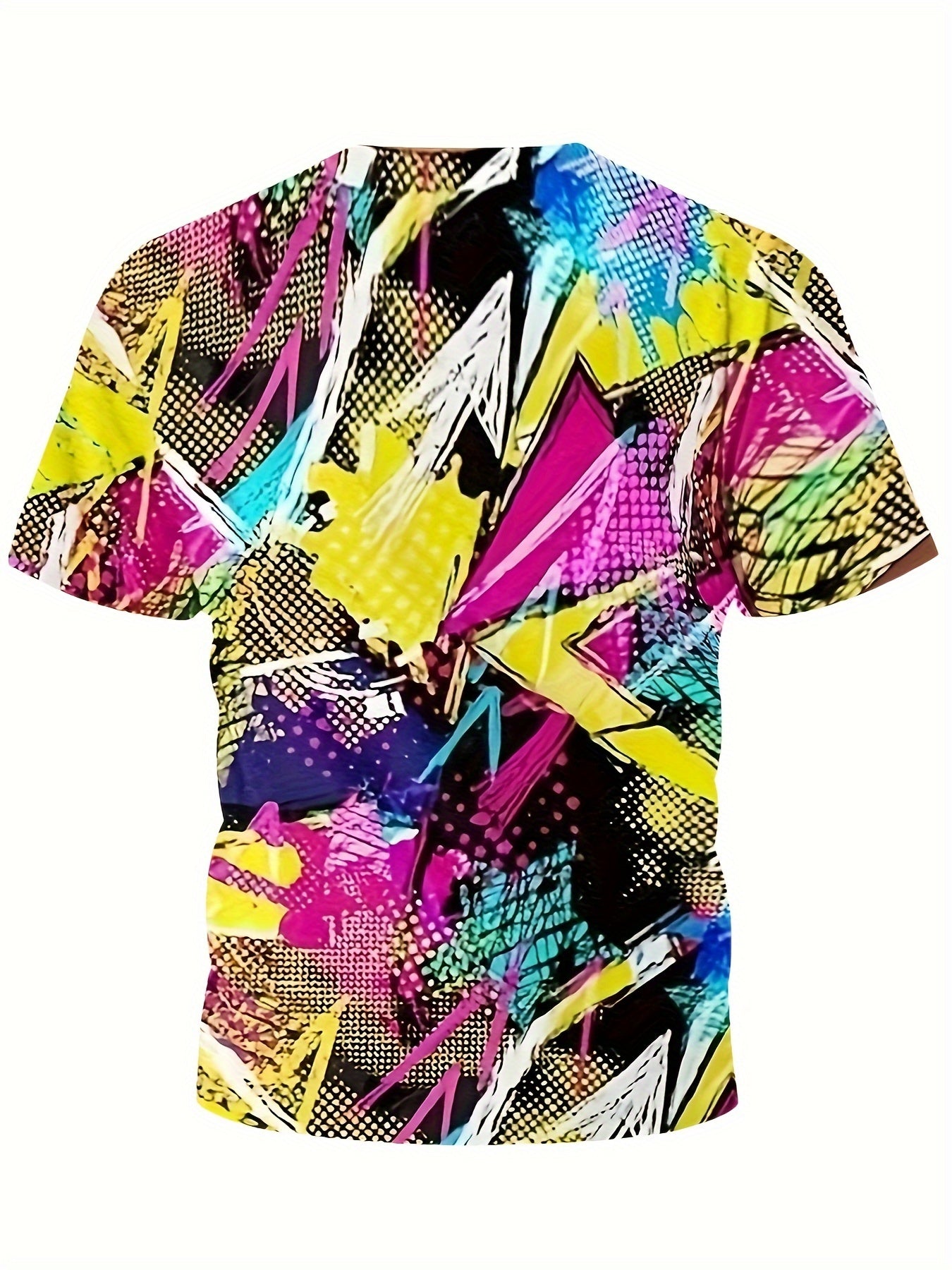 Girls Boys 3D Graffiti Print Short Sleeve T-shirt Summer Sports