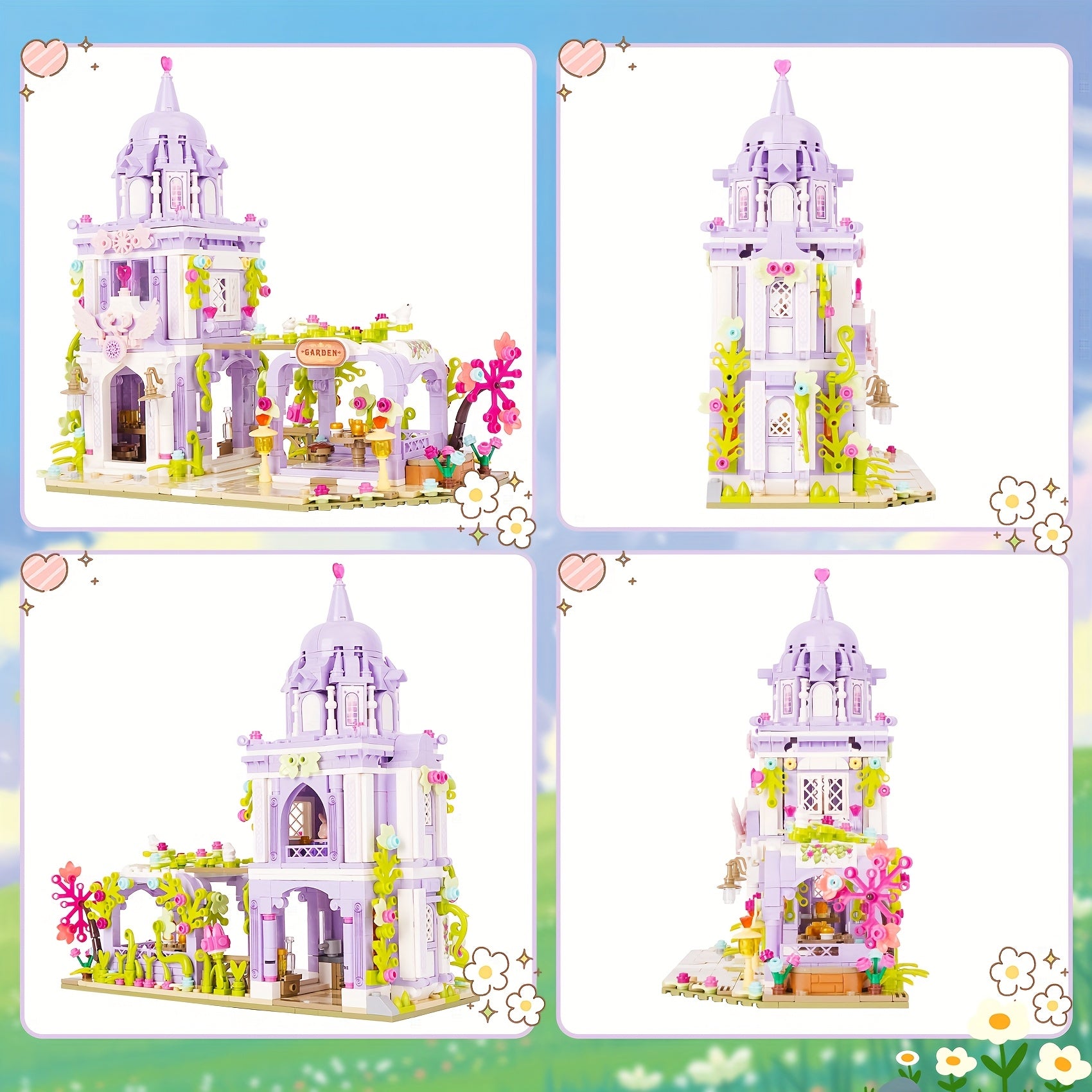 Building Blocks Set Garden House Building Toys Villa Blocks Set