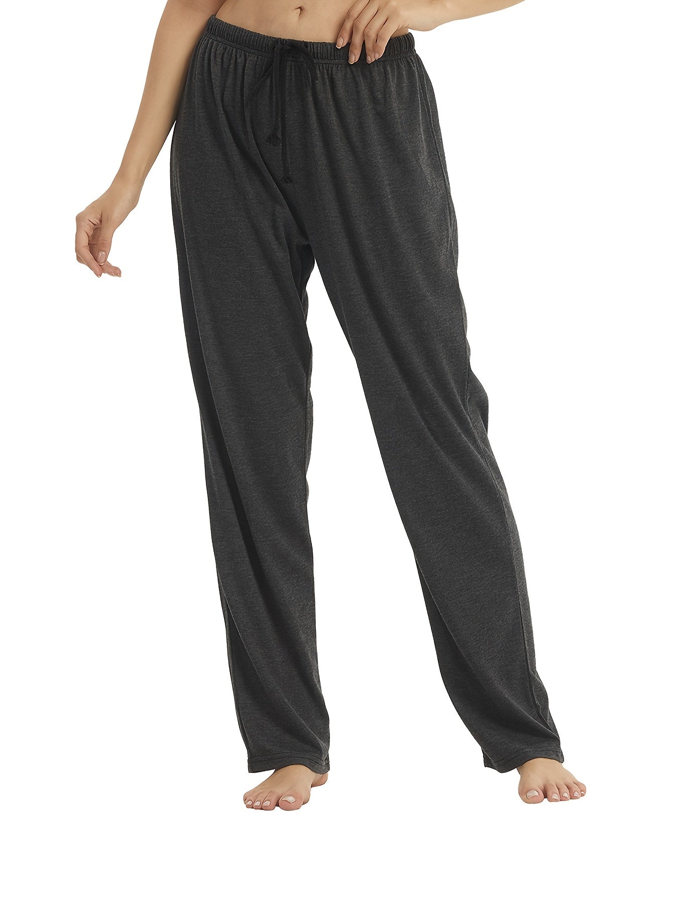 Women's Solid Pajama Pants Soft & Comfy Lounge Pants