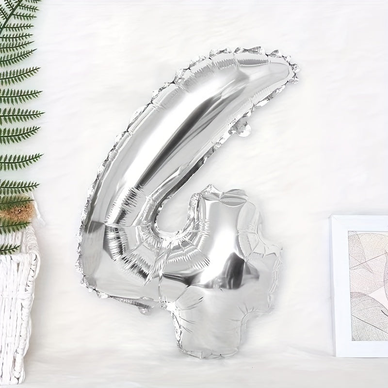 40 inch Silver 0-9 Number Party Balloons Set, Birthday Decoration
