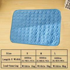 1pc Pet Ice Mat Ice Silk Mat Small Animal Mat Random