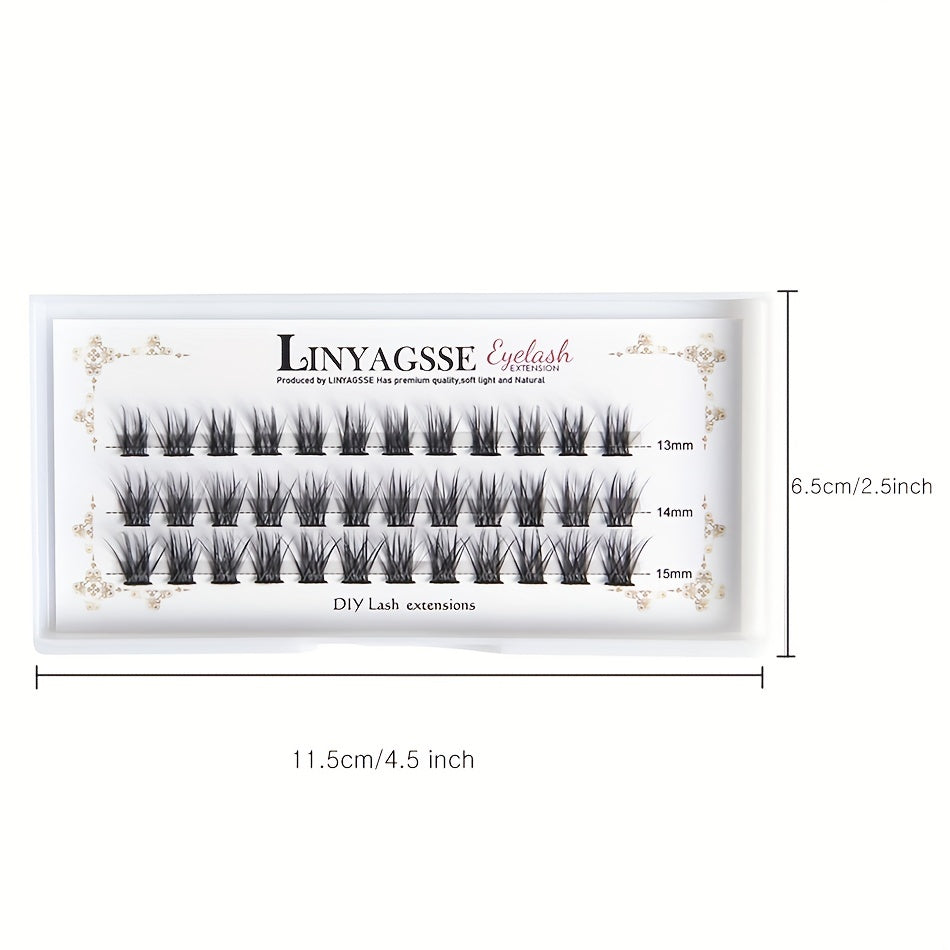 DIY Eyelash Extensions 36 Clusters C D Curl 13 15mm